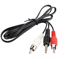 Аудио кабель Piko AUX mimi Jack 3.5 мм - 2xRCA M/M 3 м cable black(1283126473906)