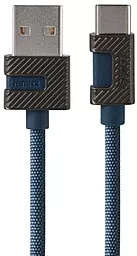 Кабель USB Remax Metal USB Type-C Cable Blue (RC-089a)