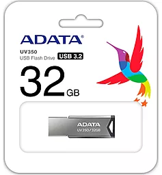 Флешка ADATA UV350 32GB Silver (AUV350-32G-RBK) - миниатюра 3