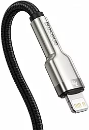 Кабель USB PD Baseus Cafule Metal 20W 2M USB Type-C - Lightning Cable Black (CATLJK-B01) - миниатюра 2