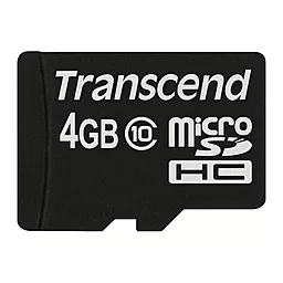 Карта памяти Transcend microSDHC 4GB Class 10 (TS4GUSDC10)