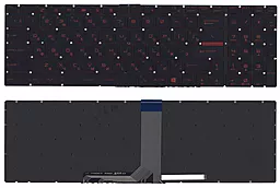Клавиатура для ноутбука MSI GT72 GS60 GS70 GP62 GL72 GE72 с красной подсветкой Black