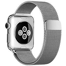 Сменный ремешок для умных часов Milanese Loop Design для Apple Watch 42/44/45/49 mm Silver - миниатюра 2