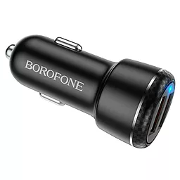 Автомобильное зарядное устройство Borofone BZ17 2USB QC3.0 Black - миниатюра 4