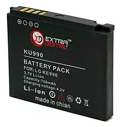 Аккумулятор LG KU990 / LGIP-580A / DV00DV6069 (750 mAh) ExtraDigital - миниатюра 2