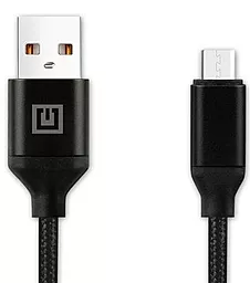 USB Кабель REAL-EL Premium Fabric 2M micro USB Cable Black