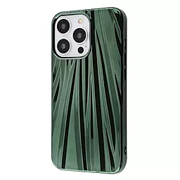 Чехол Wave Gradient Patterns Case для Apple iPhone 13 Pro Max Green Glossy