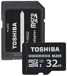 Карта памяти Toshiba microSDHC 32GB M203 Class 10 UHS-I U1 + SD-адаптер (THN-M203K0320EA)