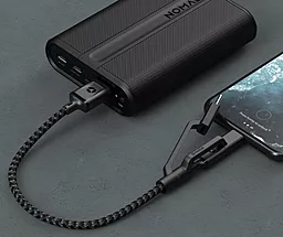 Кабель USB Nomad Universal 0.3M 3-in-1 USB Type-C/Lightning/micro USB Cable Black (0.3 m) (NM0B5BA000) - миниатюра 3