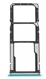 Держатель (лоток) Сим карты Xiaomi Redmi 12C и карты памяти Dual SIM Original Mint Green