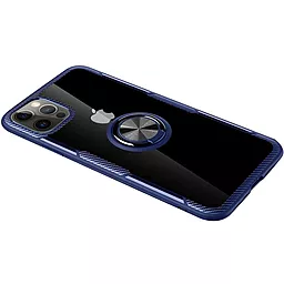 Чохол Deen TPU+PC CrystalRing for Magnet (opp) для Apple iPhone 13 Pro Max (6.7") Прозорий / Синій