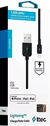 Кабель USB Ttec 2DKM01S 10W 2M 1.2M Lightning Cable Black - миниатюра 4