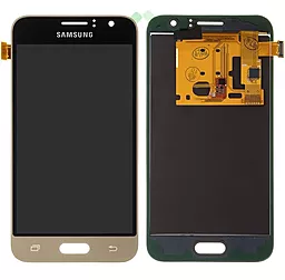 Дисплей Samsung Galaxy J1 J120 2016 з тачскріном, (TFT), Gold