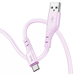 Кабель USB Hoco X97 Crystal Silicone 12W 2.4A USB Type-C Cable Pink - миниатюра 2