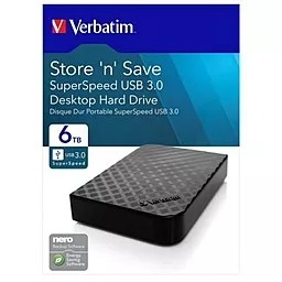 Внешний жесткий диск Verbatim Store 'n' Save 6TB 3.5" - миниатюра 6