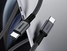 Кабель USB PD ArmorStandart Aluminum Alloy 100w 5a USB Type-C - Type-C Cable Black/Gray (ARM69370) - миниатюра 2
