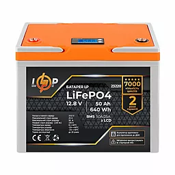 Аккумуляторная батарея Logicpower 12V 50Ah 640Wh LCD BMS 50A/25A LiFePO4 (LP23220)