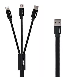 Кабель USB Remax Kerolla 3-in-1 USB to Type-C/Lightning/micro USB cable black (RC-094th)