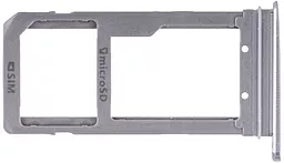Держатель (лоток) Сим карты Samsung Galaxy S7 G930F Single SIM Silver - миниатюра 2