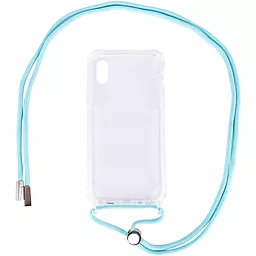Чехол Epik Crossbody Transparent Apple iPhone XS Max Turquoise