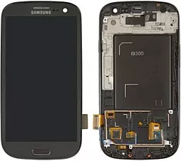 Дисплей Samsung Galaxy S3 с тачскрином и рамкой, оригинал, Grey