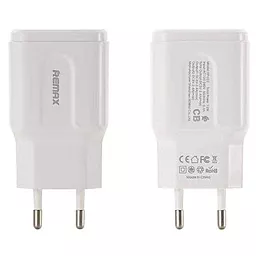 Сетевое зарядное устройство Remax RP-U22m 12W 2.4A 2x-USB-A + micro USB Cable White - миниатюра 2