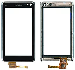 Сенсор (тачскрин) Nokia N8-00 with frame Silver