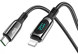Кабель USB PD Hoco S51 Extreme Display 20W USB Type-C - Lightning Cable Black - миниатюра 2