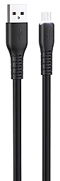 Кабель USB Hoco X44 Soft Silicone micro USB Cable Black