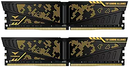 Оперативная память Team 16 GB (2x8GB) DDR4 3200 MHz Vulcan TUF Gaming Alliance Black/Yellow (TLTYD416G3200HC16FDC01)