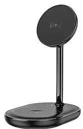Док-станция зарядное устройство Hoco CW40 Noble 3 in 1 Black - миниатюра 3