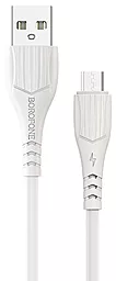 Кабель USB Borofone BX 37 2.4A micro USB Cable White