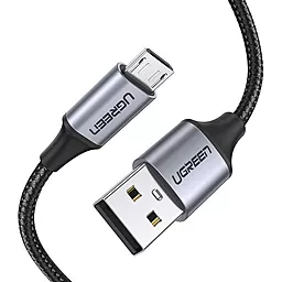 Кабель USB Ugreen US290 Nickel Plating 1.5M micro USB Cable Black - миниатюра 3