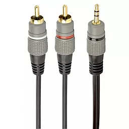 Аудіо кабель Cablexpert Aux mini Jack 3.5 mm - 2хRCA M/M Cable 2.5 м silver (CCA-352-2.5M)