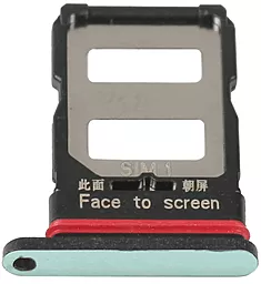 Держатель (лоток) Сим карты Xiaomi Poco F4 и карты памяти Dual SIM  Nebula Green