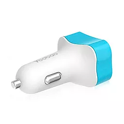 Автомобильное зарядное устройство Yoobao Quatro USB Car Charger 4.8A Blue (YB206) - миниатюра 3