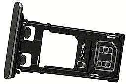 Держатель (лоток) Сим карты Sony Xperia X Performance Dual Sim F8132 Original Black