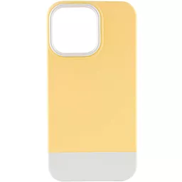 Чохол Epik TPU+PC Bichromatic для Apple iPhone 13 Pro Max (6.7") Creamy-yellow / White