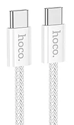 Кабель USB PD Hoco X104 Source 60w 3a USB Type-C - Type-C cable white