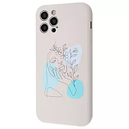 Чехол Wave Minimal Art Case with MagSafe для Apple iPhone 12 Pro Beige/Flower Girl