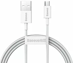 Кабель USB Baseus Superior micro USB Cable White (CAMYS-02)