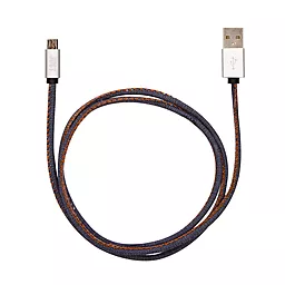 Кабель USB JUST Unique Micro USB Cable Jeans (MCR-UNQ-JEAN) - миниатюра 2
