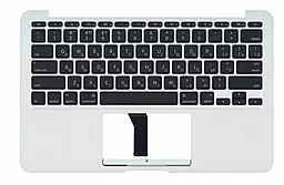 Клавиатура для ноутбука Apple MacBook Air 2013+ A1465 с топ панелью горизонтальный энтер черная - миниатюра 3