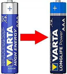Батарейка Varta AAА (LR3) LongLife Power 1шт - мініатюра 2
