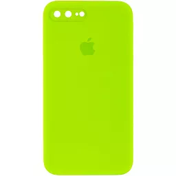 Чехол Silicone Case Full Camera Square для Apple iPhone 7 Plus, iPhone 8 Plus Neon Green