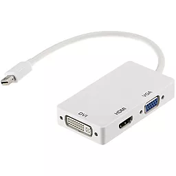 Відео перехідник (адаптер) PowerPlant mini DisplayPort (Thunderbolt) - HDMI/DVI/VGA (CA910946)