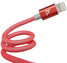 Кабель USB Hoco UPL09 Metal Carbon Lightning Cable Red - миниатюра 2