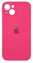 Чехол Silicone Case Full Camera для Apple iPhone 15 Hot Pink