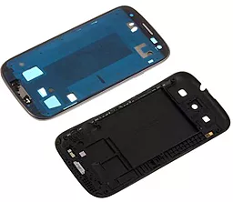 Корпус для Samsung I9305 Galaxy S3 Black - мініатюра 3
