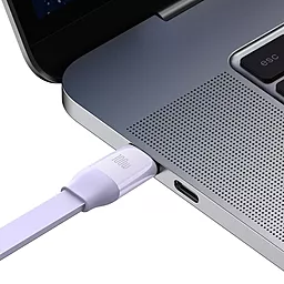 Кабель USB Baseus Bright Mirror 2 Series 100W 1.1M  3-in-1 USB-C to micro/Lightning/Type-C Cable Purple (CAMJ010205) - миниатюра 6